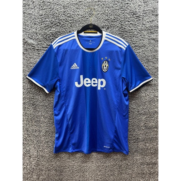 Adidas 2016-2017‎ Juventus FC Away Short Sleeve Soccer Jersey Blue Mens Size M